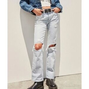BDG Urban Outfitters Bootcut Jean Light Wash Y2K Grunge Distressed Size 26